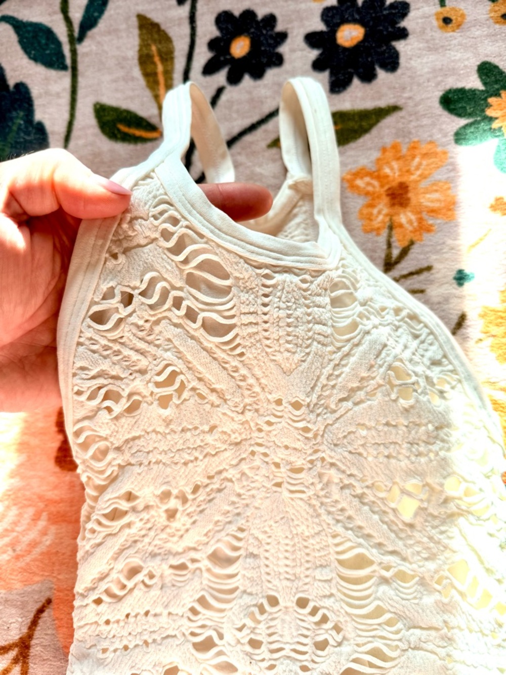 Free People Happiness Runs Floral Crop Tank | FP Movement | Buti Logo | NWOT - Picture 7 of 14